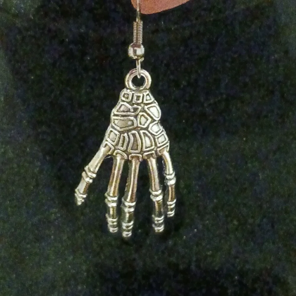 3 for 26$ Silver Skeleton Hand Earrings